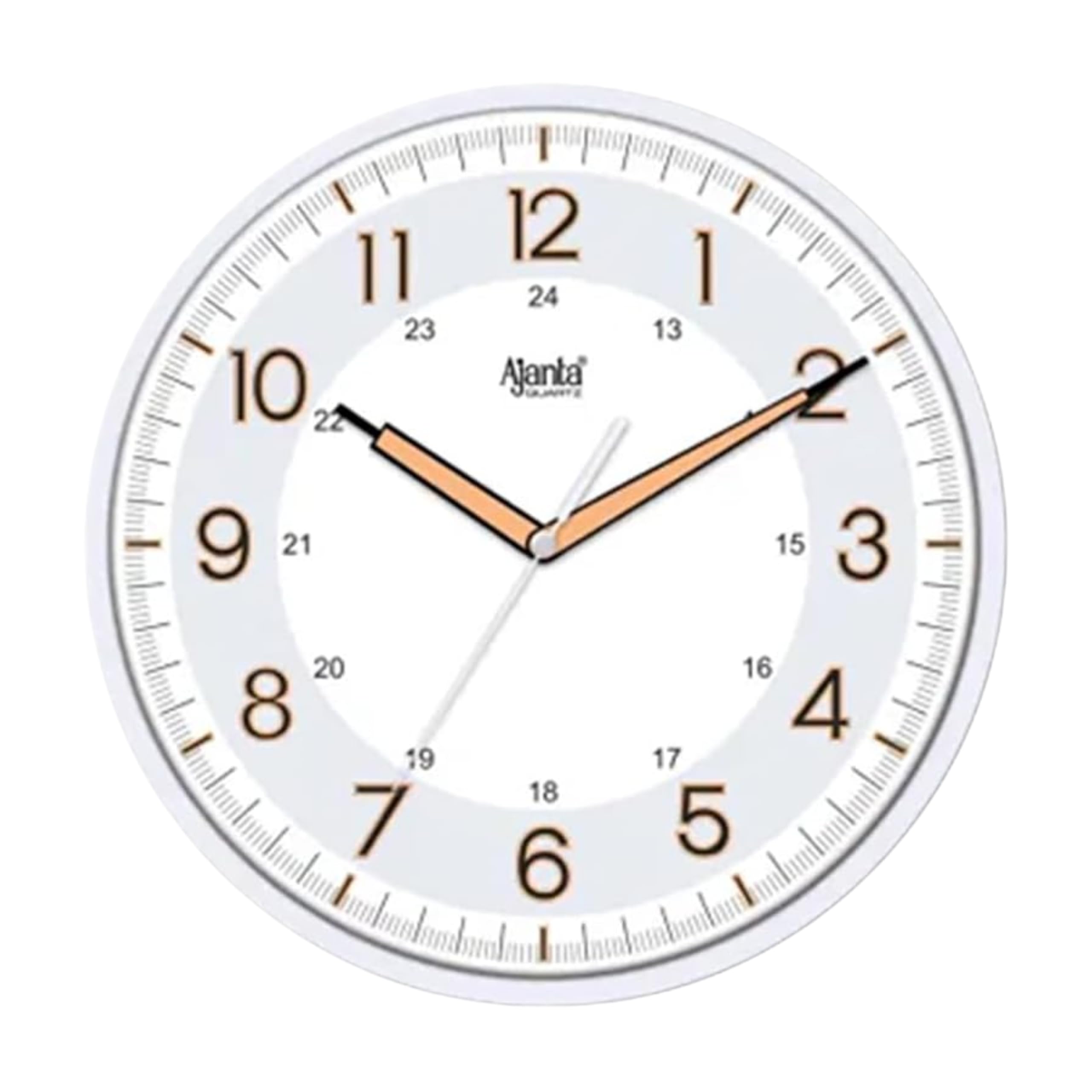 Ajanta Wall Clock Night Glow Clock Radium Clock(310x44x310mm) (Pearl White)