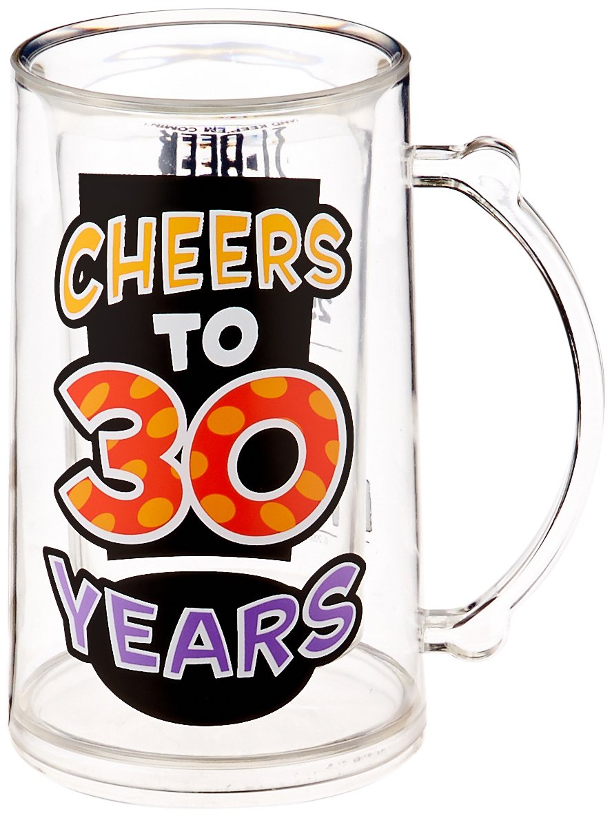 Laid BackC522V Cheers to 30 Years Acrylic Tankard, 14-Ounce