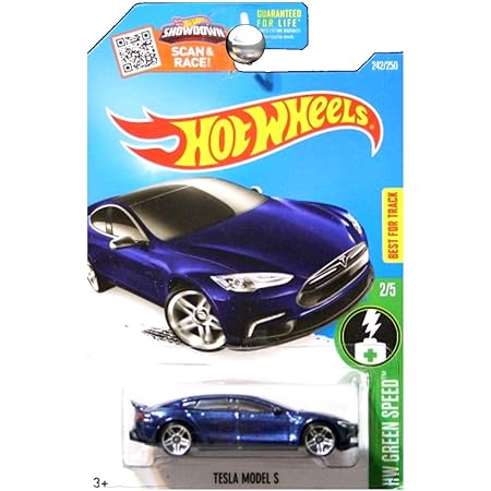 Hot Wheels 2016 HW Green Speed Tesla Model S 242/250, Blue