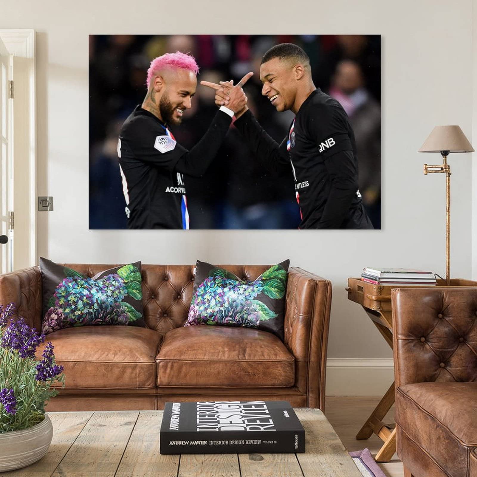 XIANC Poster sportif joueur de football Neymar Jr sur toile - Décoration murale pour salon, chambre à coucher - Style sans cadre - 40 x 60 cm