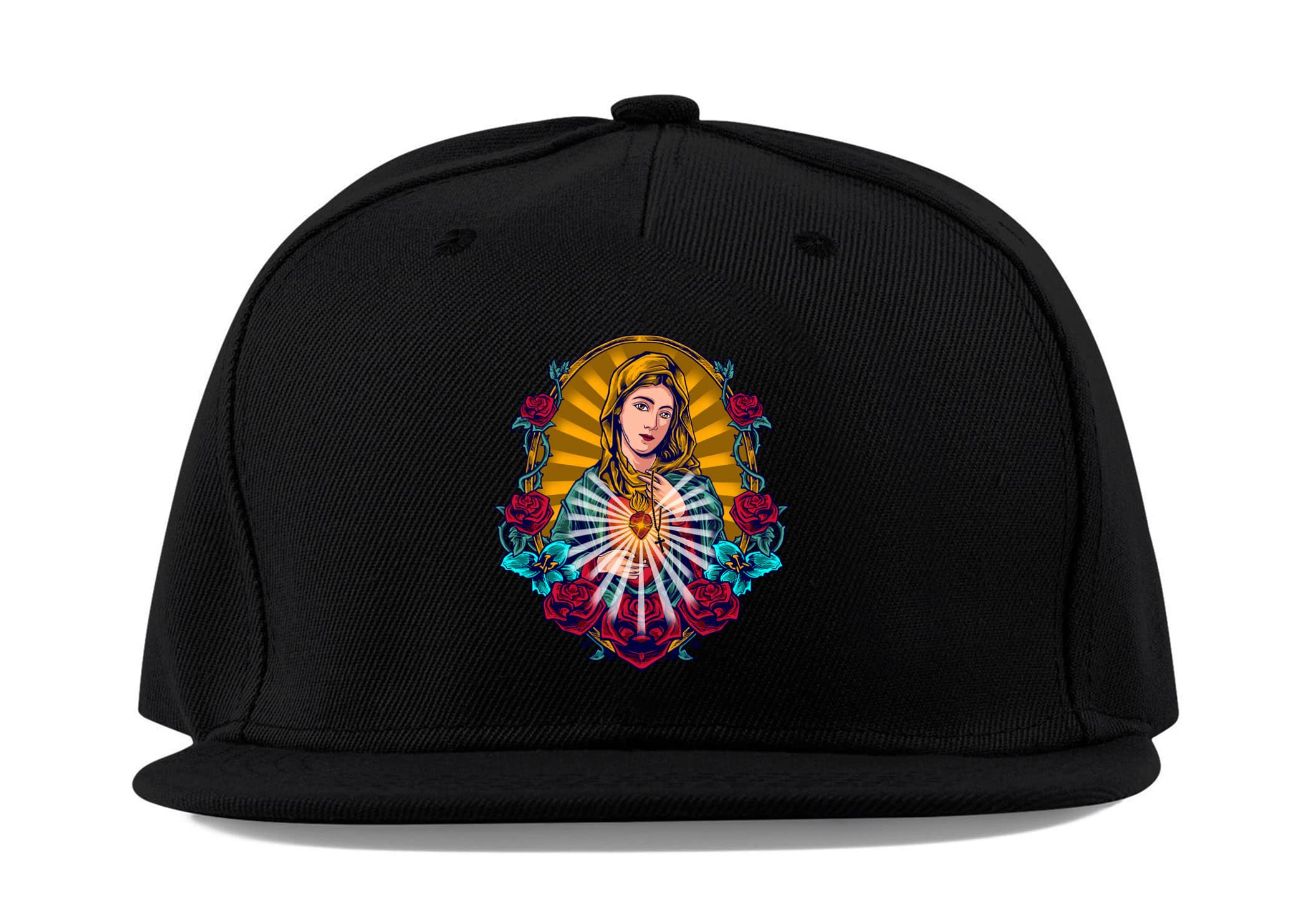 Casquette de baseball snapback noire ajustable taille unique en coton confortable