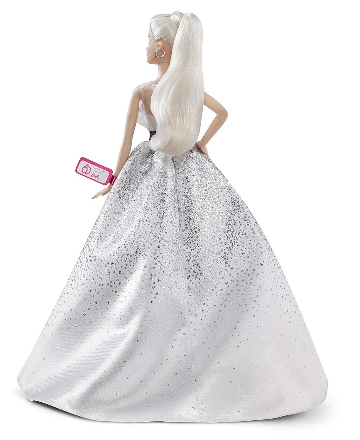 Barbie FXD88 Sammlerpuppe zum 60. Jubiläum, ca. 30 cm groß, blond, mit einem Kleid und einem Armband, die einem Diamanten nachempfunden sind