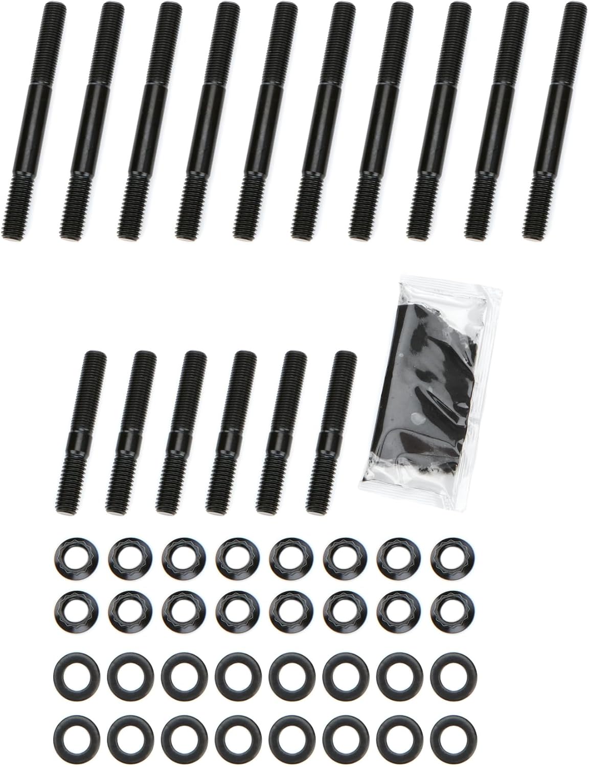 Main Cap Fastener Kits | SBC Main Stud Kit '67-'97 5.7L LT1/LT4 | 12-Point Nuts | 4-Bolt Mains | Chromoly | Black Oxide | Compatible with GM LT-Series | Kit