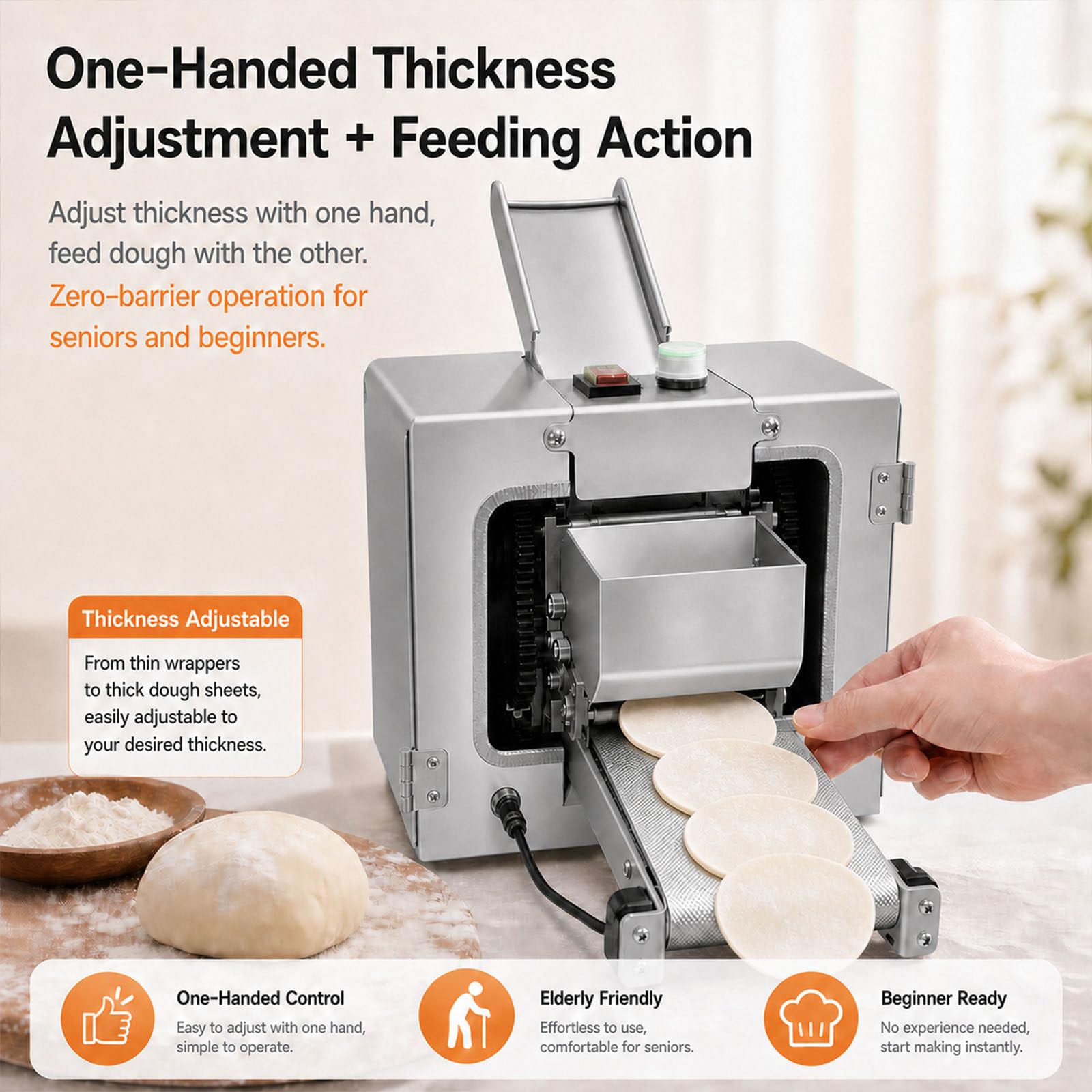 Macchina Automatica per Gnocchi, Elettrica Multifunzionale per Gnocchi, 50-60 Pezzi/Min, Ideale per Feste in Famiglia A Base di Dumpling E per Preparare Pasta Fresca Blue