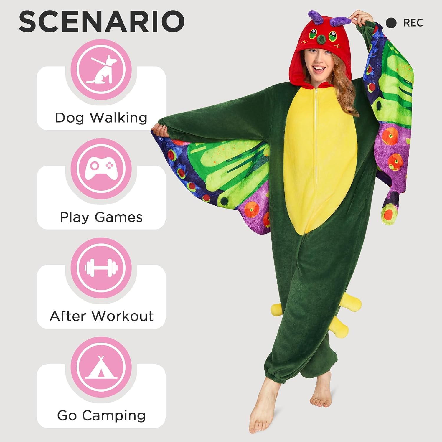 OLAOLA Adult Onesie, Halloween Costume, Unisex Cosplay One-Piece Pajamas image 4