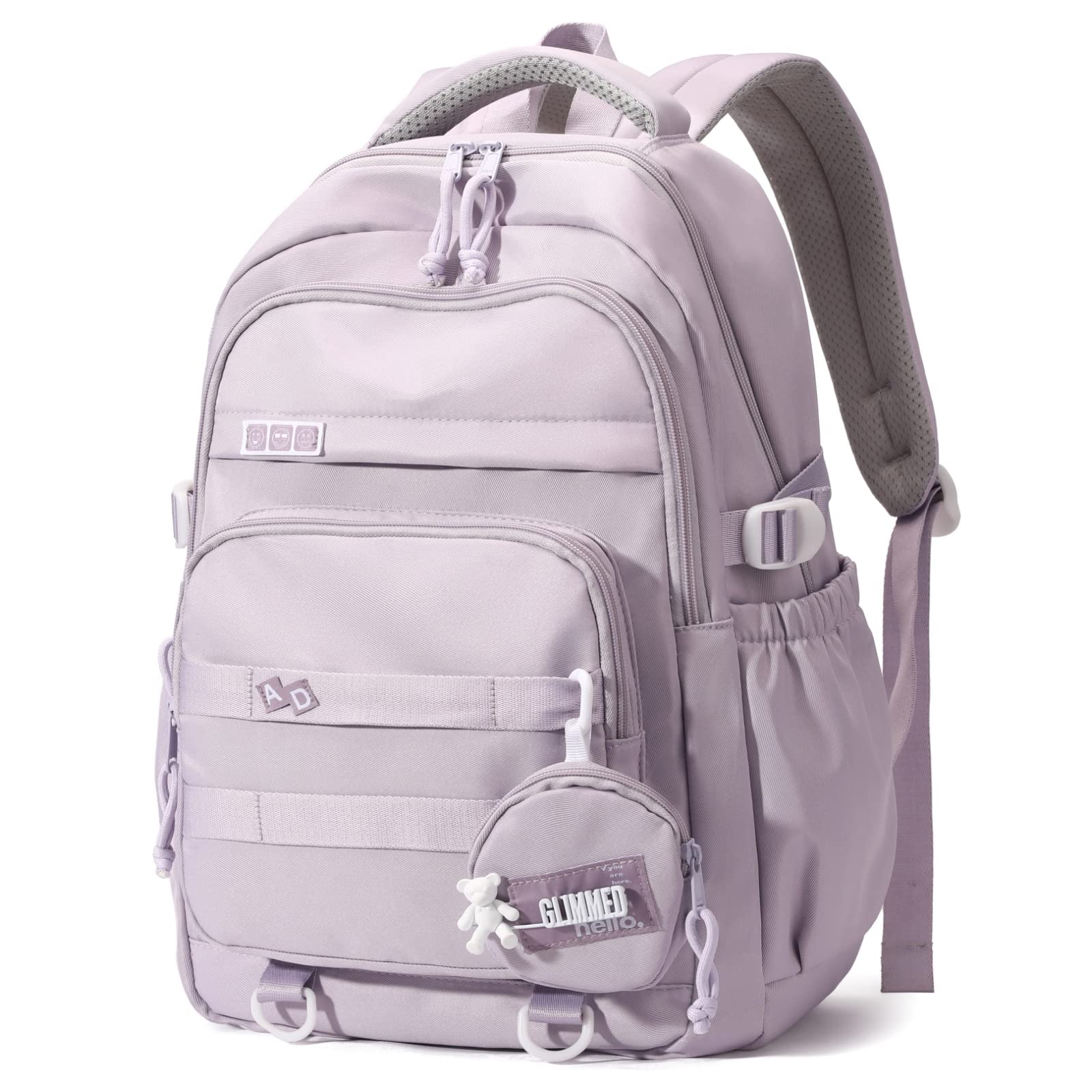 Amythe Zaino Scuola Media e Superiore Ragazza, Zaino Viaggio Donna Zainetto Casual Moda Impermeabile Grande, Zaino per Laptop da 15.6 pollici, Viola