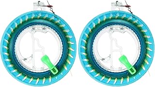 NUOBESTY 2pcs Kite String Reel Winder Outdoor Kite Line Winder Winding Reel Grip Wheel String Flying Tools with 150m Line Outdoor Kite Accessories（Random color of accessories）