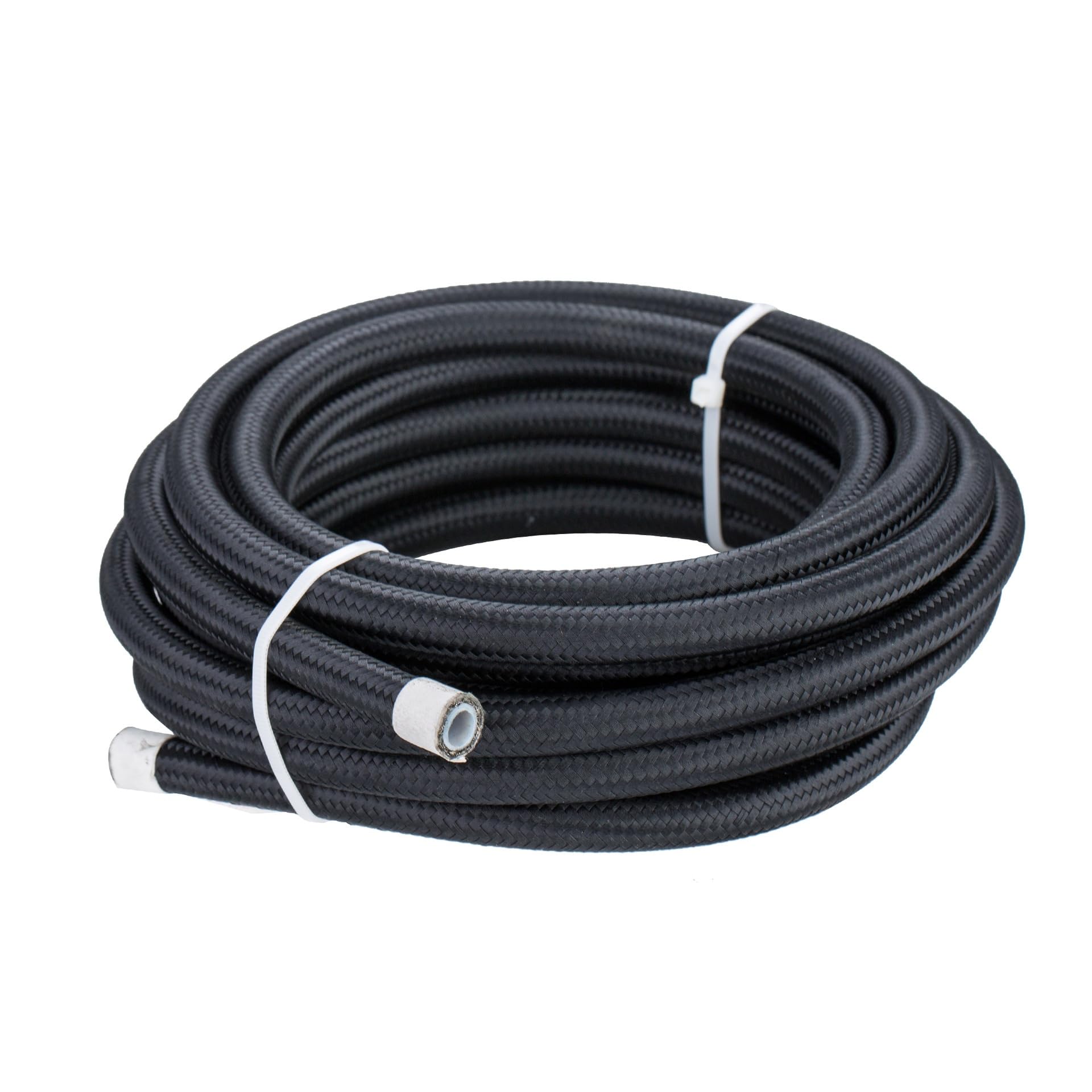 Rubber Tubing 1PCS 0.5M/1M/1.5M/2M 4AN 6AN 8AN 10AN 12AN Fuel Hose Oil Gas Cooler Line Pipe Tube Nylon Stainless Steel Braided Inside CPE Rubber Hose(0.5M AN8 ID 11.13mm)