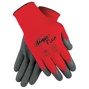 Memphis Glove Ninja Flex Coated Gloves, Nylon, Large, Gray