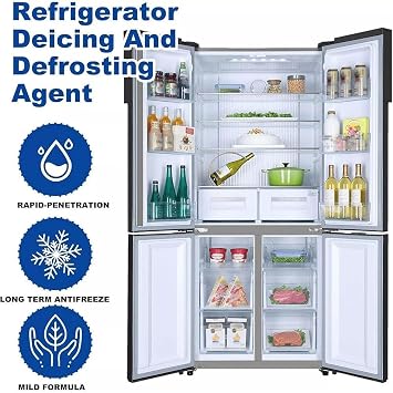 RJDJ 120ml Fridge Freezer De-Icer Spray, Defrosting Spray For Fridge Freezer, Refrigerator Defrosting Sprays, De-Icer Clean For Refrigerator Defroster, Efficiently Quickly Removes (3PC)