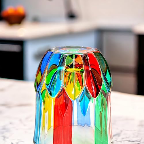 Miniatura 3 de Vasos de whisky de cristal italiano, juego de 2, muestra de color, vasos escoceses de primera calidad, cristalería antigua, vaso para whisky,