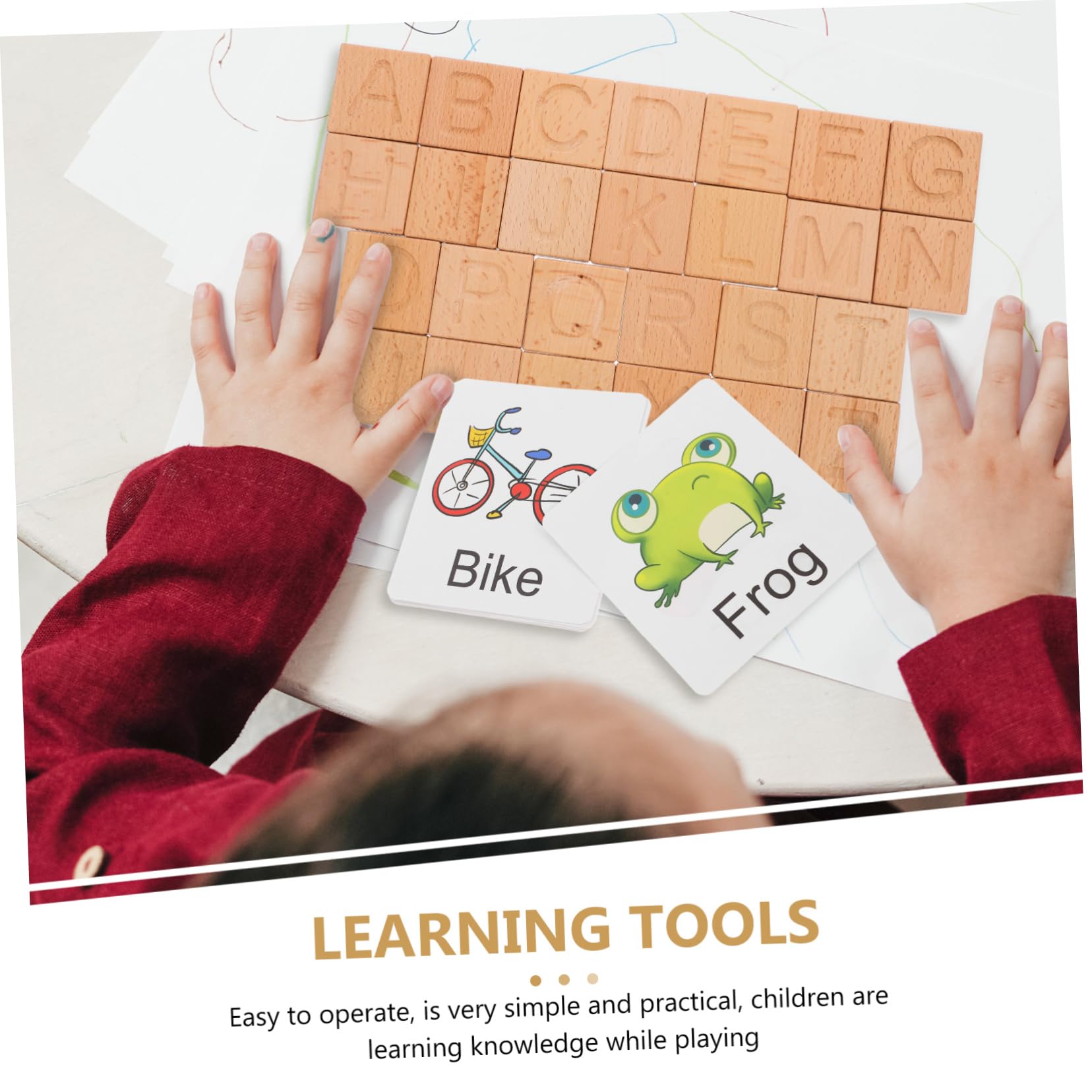 Tablero De del Alfabeto De Madera Juguete Educativo para De Letras Aprendizaje Preescolar