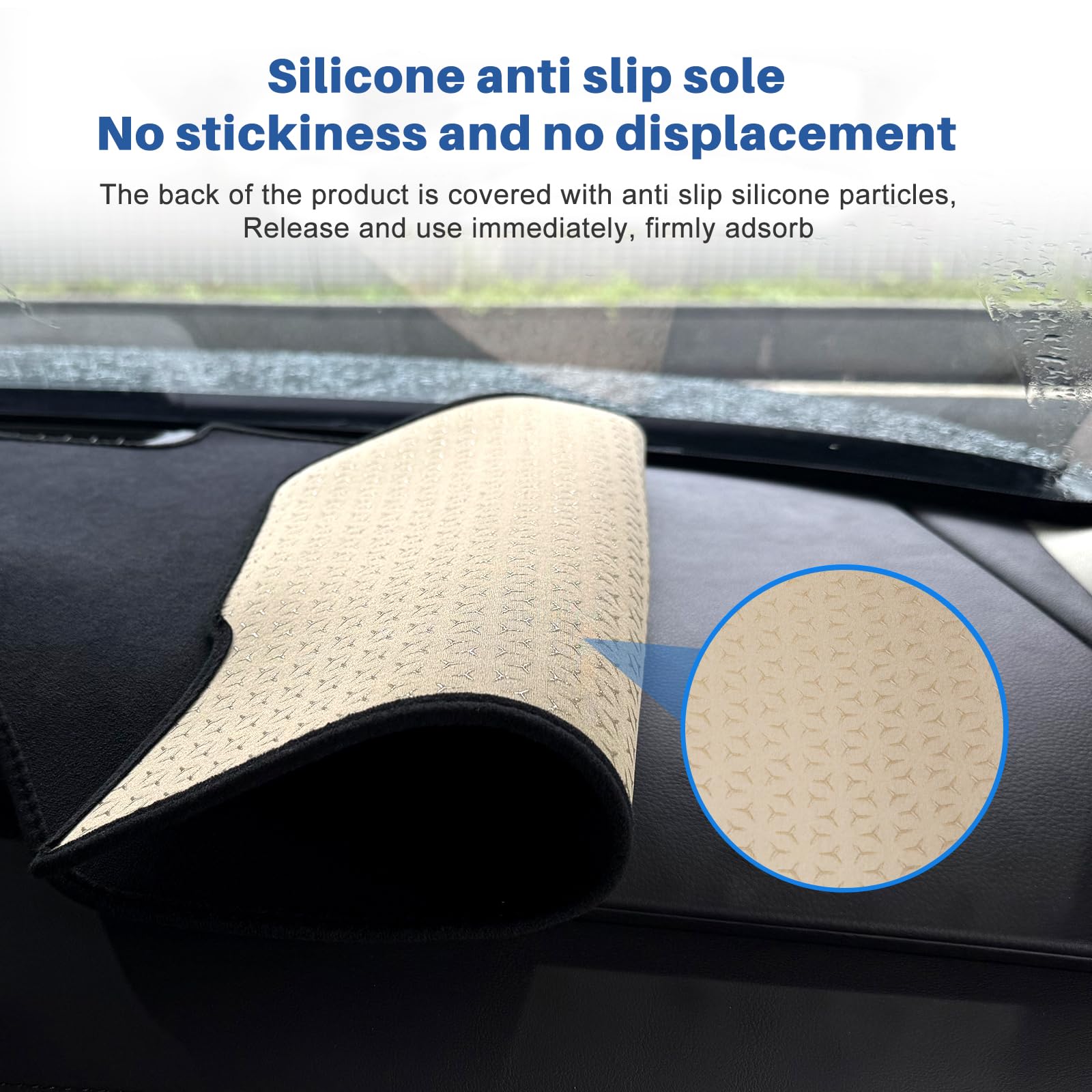 KUNGKIC pour Hyundai Tucson 2025 2026 Couverture de Tableau de Bord en Flanelle pour Voiture, Housse de Tableau de Bord, Protection Solaire pour intérieur de Voiture, Protection Contre la lumière du