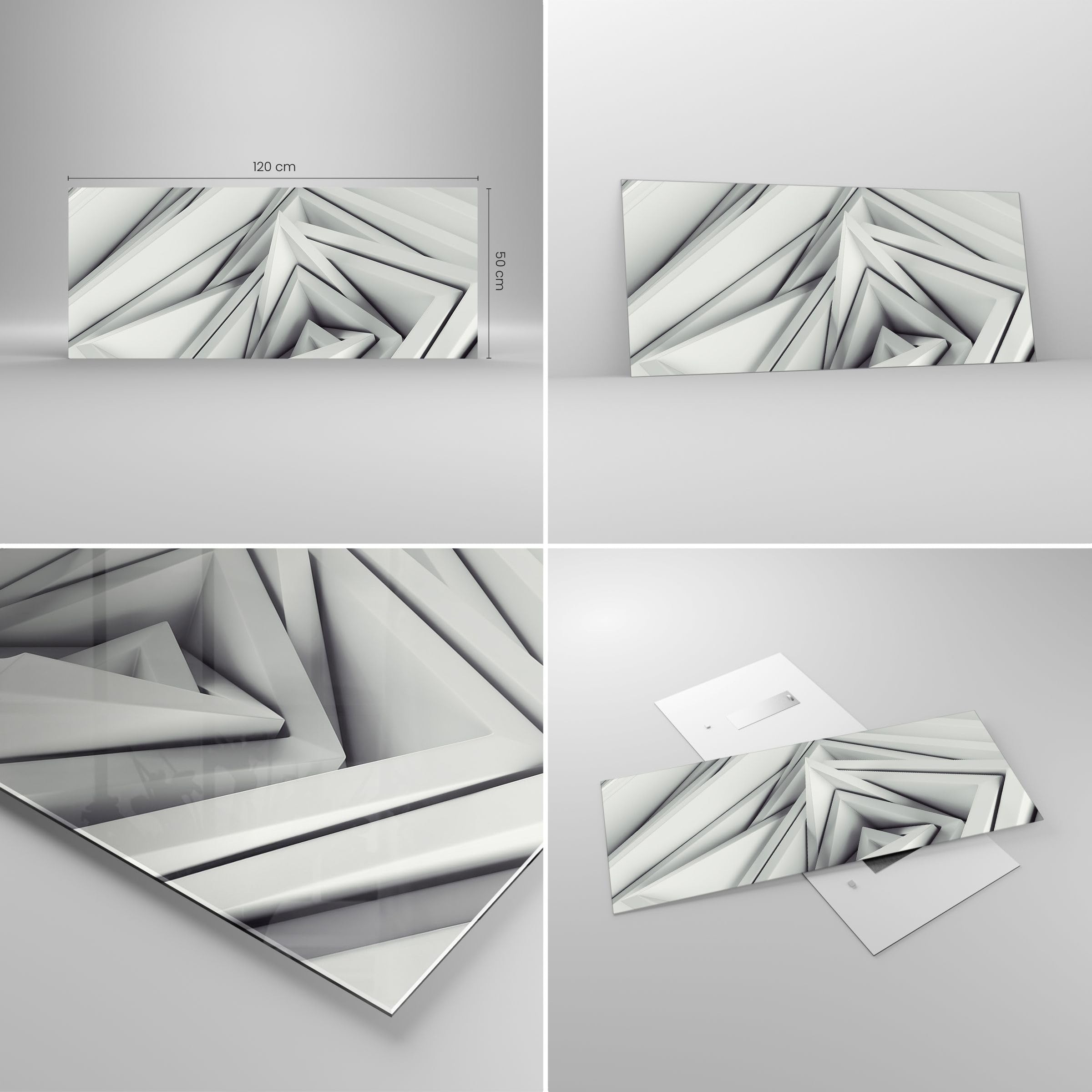 Decoracion Salon Tecnología 3D Moderno Vidrios decorativos 120x50cm Cuadro Sobre Vidrio Moderno Dormitorio Cocina Cuadros Pared Impresiones Impresión en Cristal Wall Art Prints Grande GAB120x50-5224