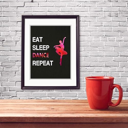 Miniatura 3 de Eat Sleep Dance Repeat Quote Wall Art, 11"x14" Unframed Poster Print Ideal for Dance Teachers, Dancers and Fans