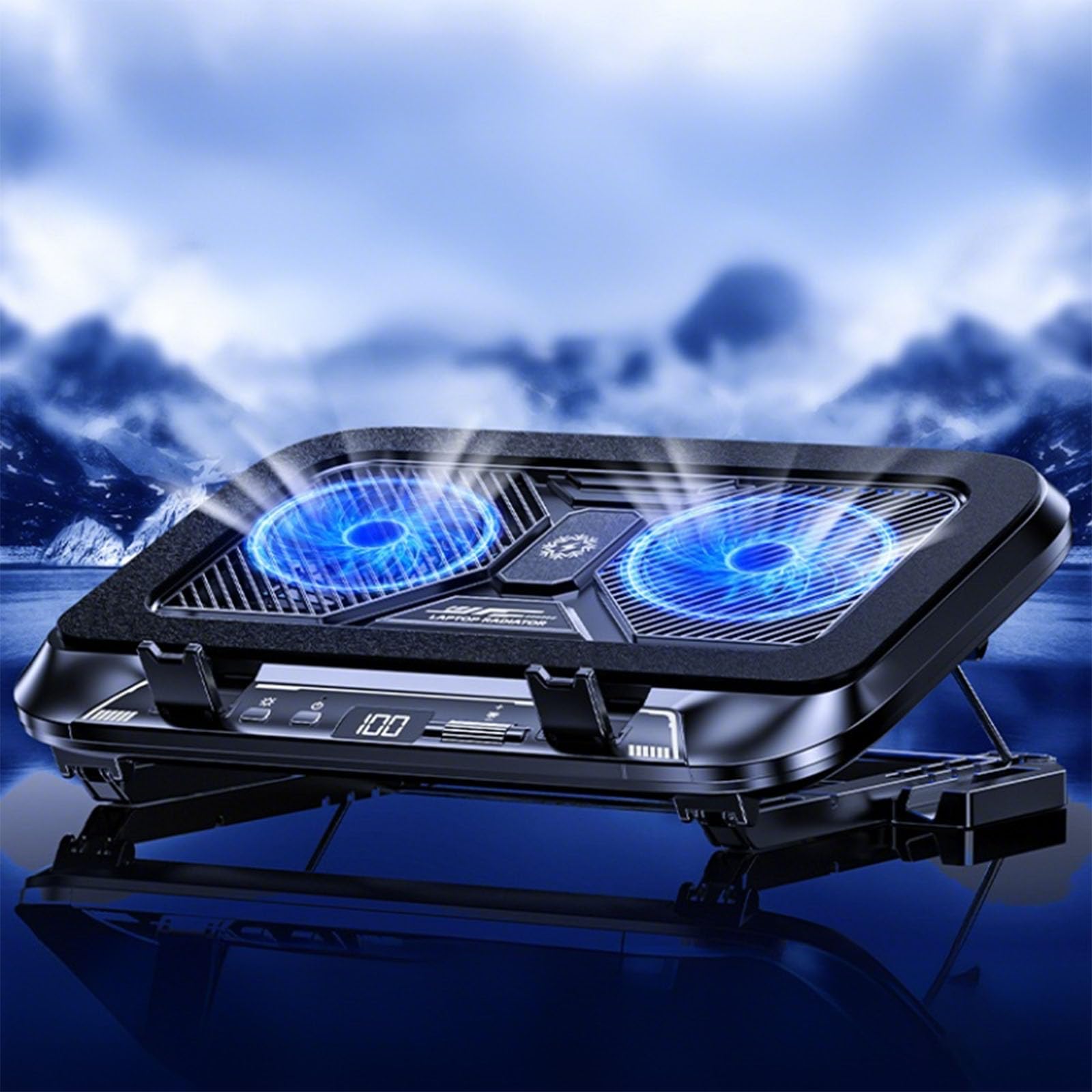 LED Gaming Laptop Pad di Raffreddamento Del Supporto Del Computer Portatile Ventola Esterna 100 Velocità