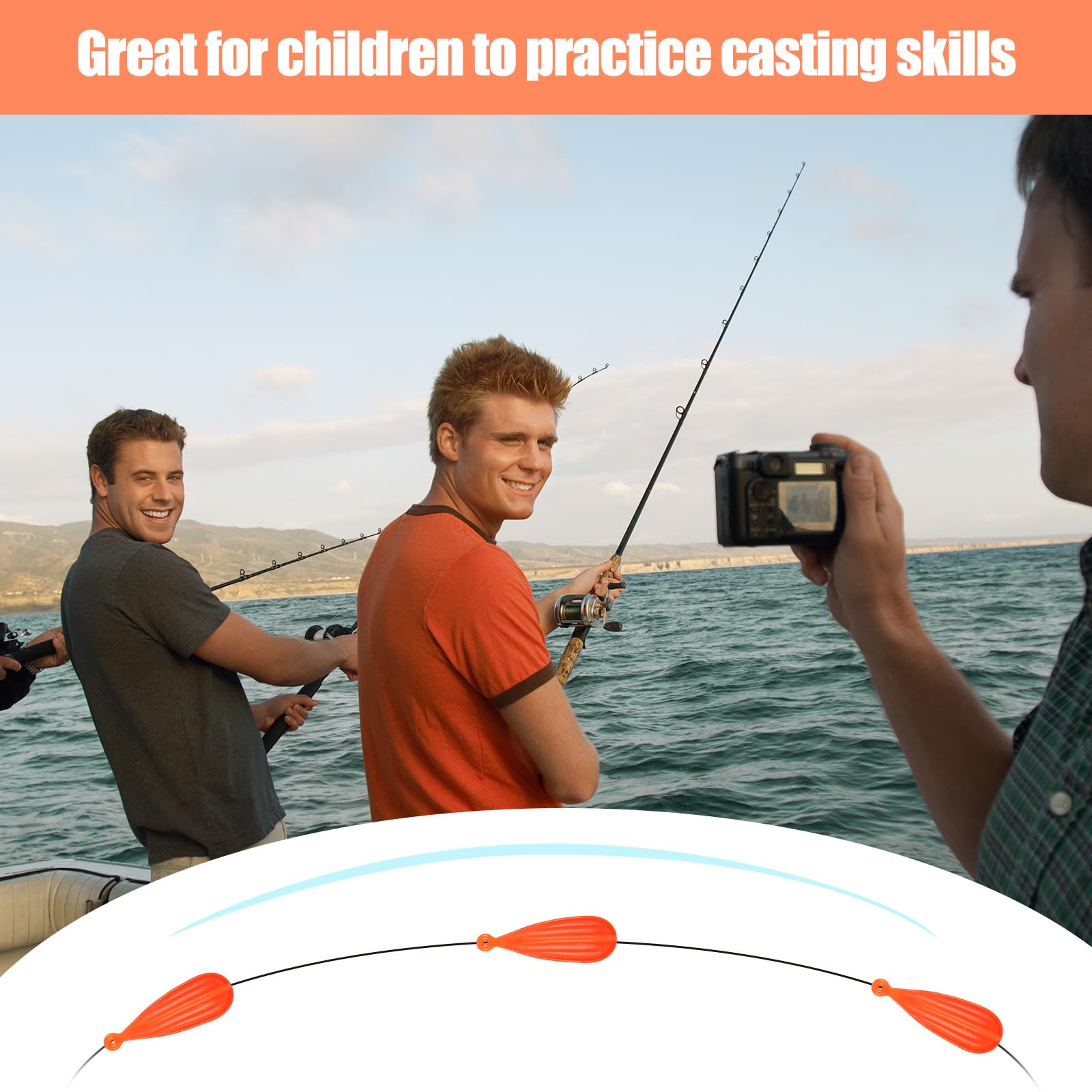 Lenwen Lot de 12 bouchons d'entraînement de pêche en PVC souple, 6 tailles mixtes, leurres de pêche pour enfants pour améliorer les compétences de lancer, 0,6 g, 0,9 g, 0,9 g, 0,9 g, 2,4 g, 1,4 g, 1,4