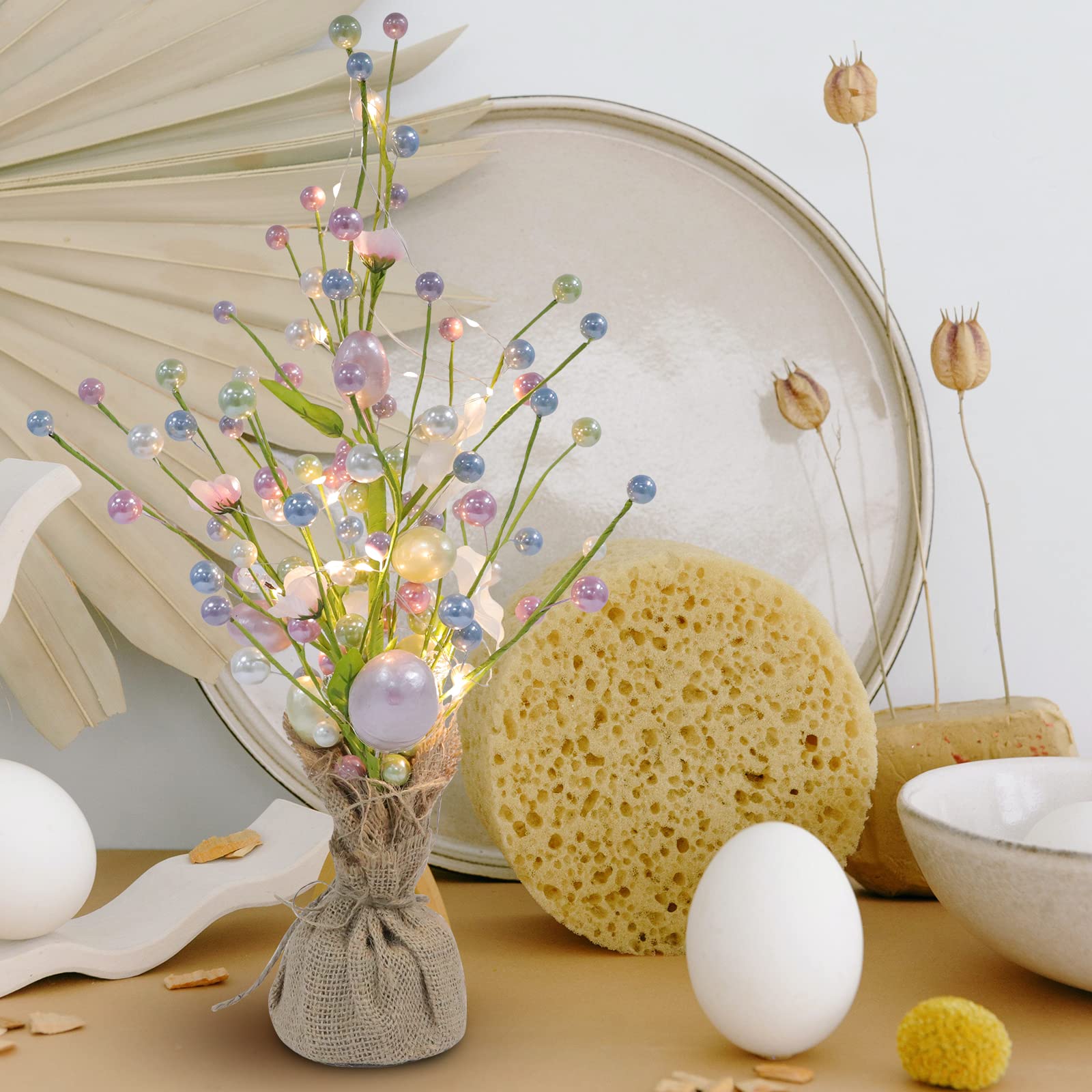 Decorazione incandescente del ramo dell'uovo di Pasqua LED delle uova di Pasqua degli ornamenti dell'albero del partito