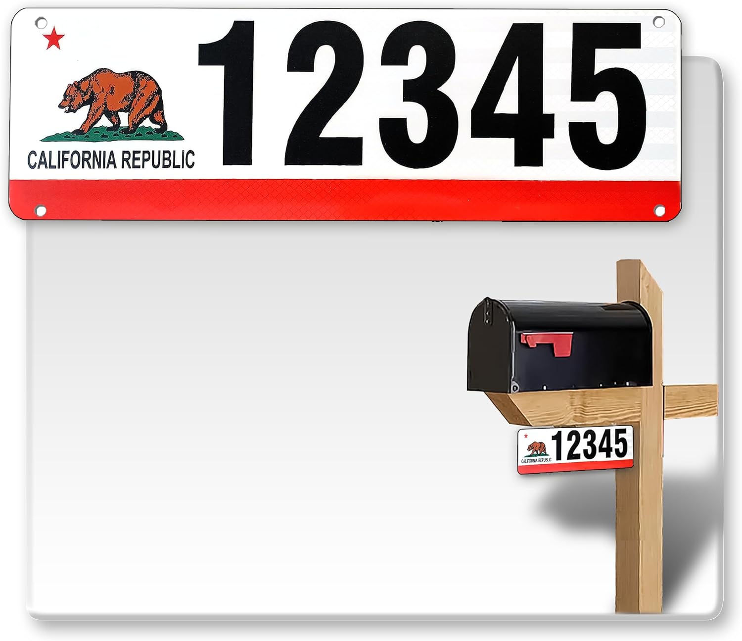 Amazon.com: Curb-N-Sign Reflective Customized house number Plaque – 911 ...