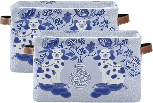 Miniatura 2 de Cubos de almacenamiento grandes y plegables abiertos con asas, cestas rectangulares para armario, oficina, guardería, juguetes, dormitorio, hogar,