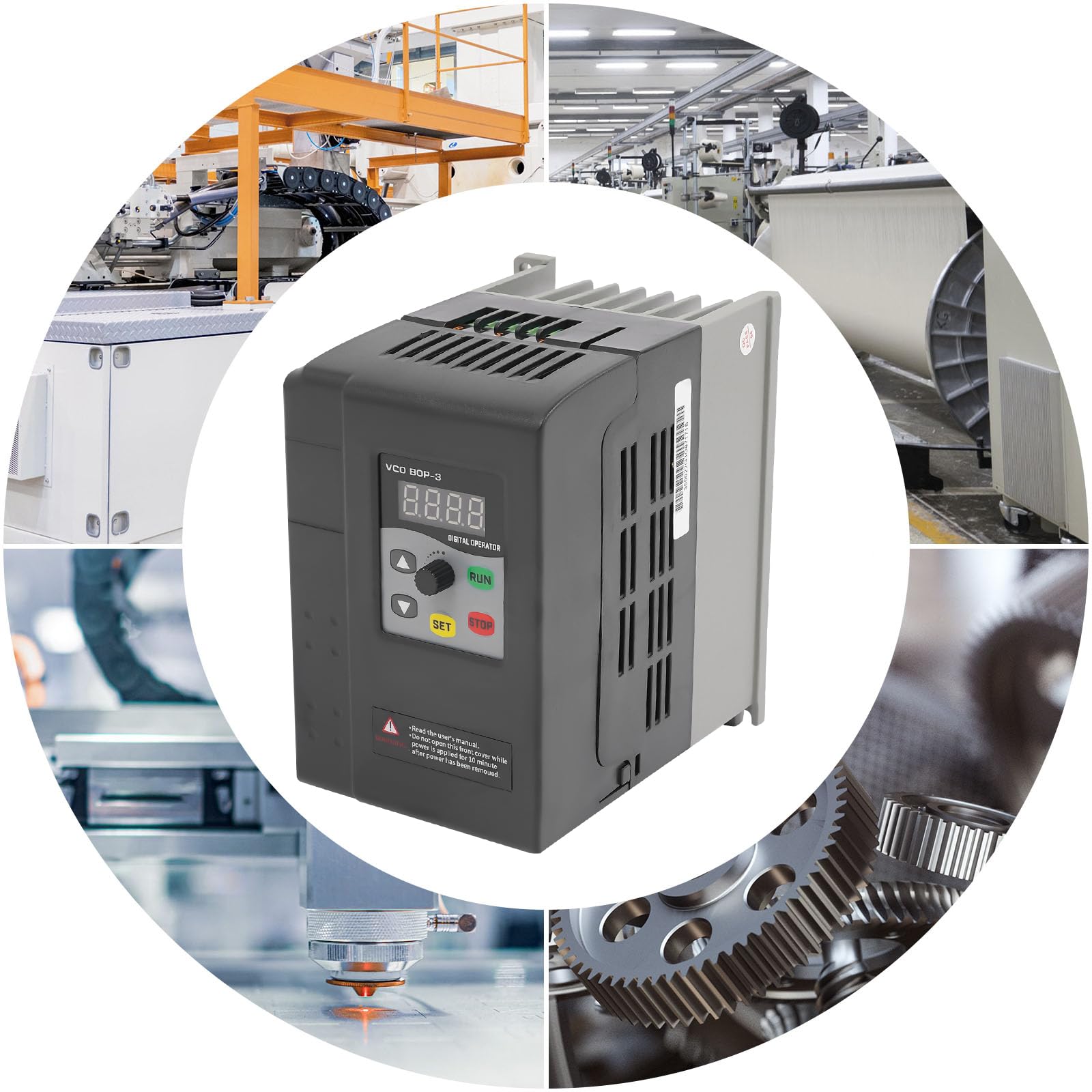 Inversor de frecuencia de 2,2 kW, 3 PH, 380 V, para motor de husillo, regulación de velocidad (entrada de 1 fase y salida de 3 fases), para ventiladores, bombas de agua, máquinas de carpintería