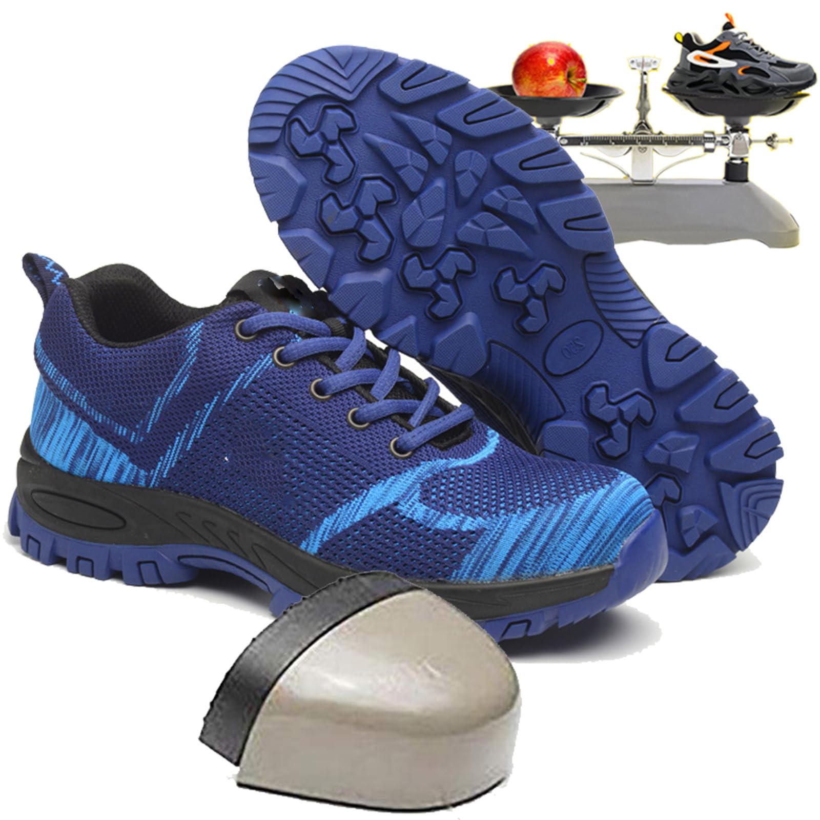 Zapatos De Seguridad Tipo Sandalias (36-50), Zapatos De Protección Laboral Antiestáticos, Suelas De Zapatos Antiestáticas,Flexibles Y Livianos, para Laboratorio,35,B