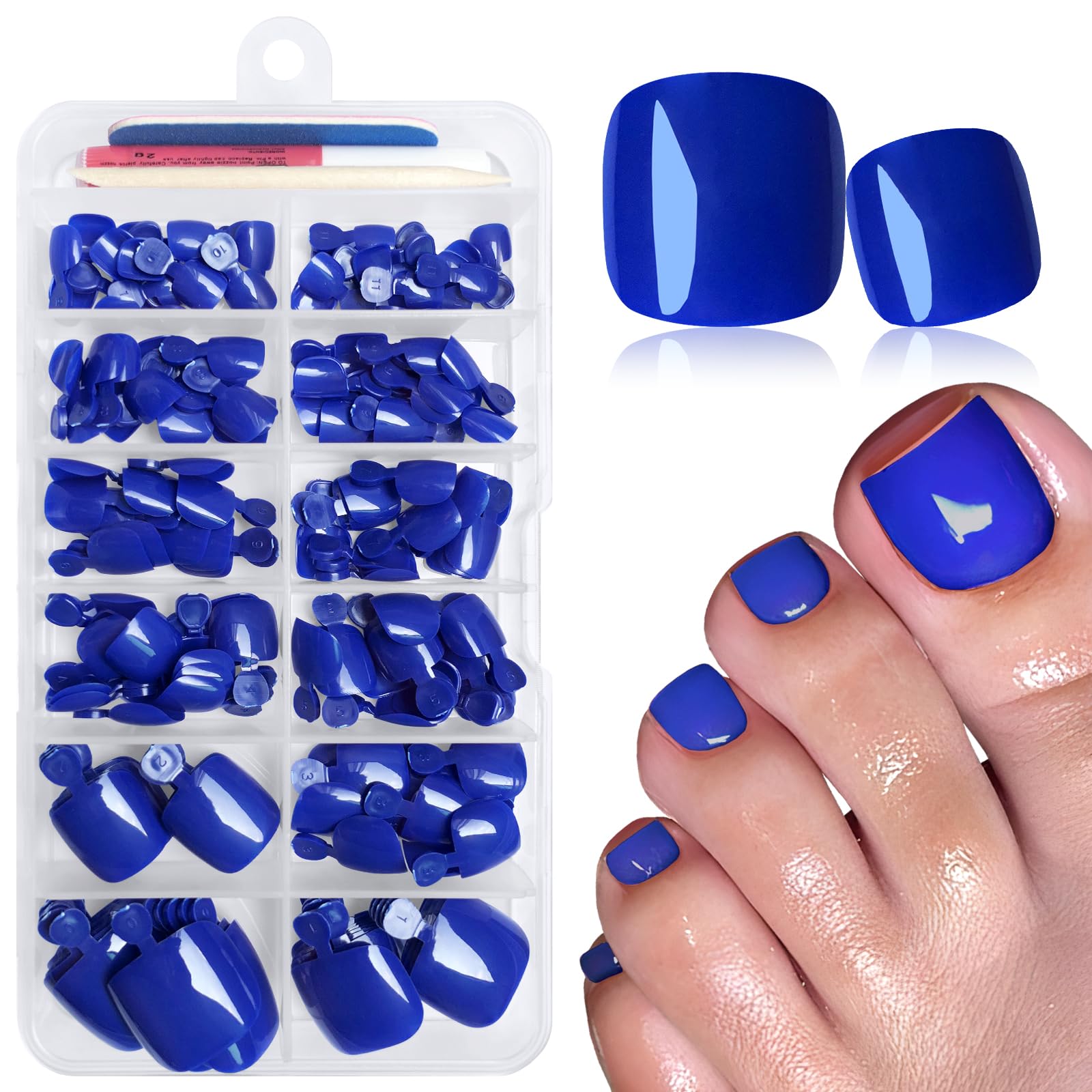 168pc White Press on Toenails - Fake Toe Nails -8 168pc White Press on Toenails - Fake Toe Nails -8