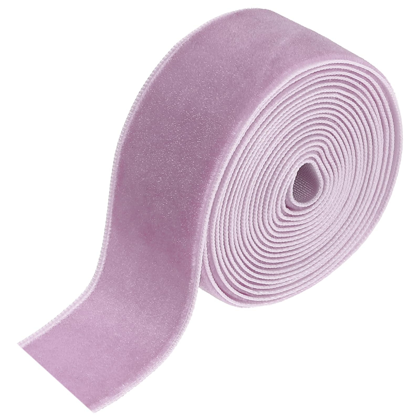 sourcing map Velvet Ribbon 2.5cm x 1.8m Single Face Spool Purple