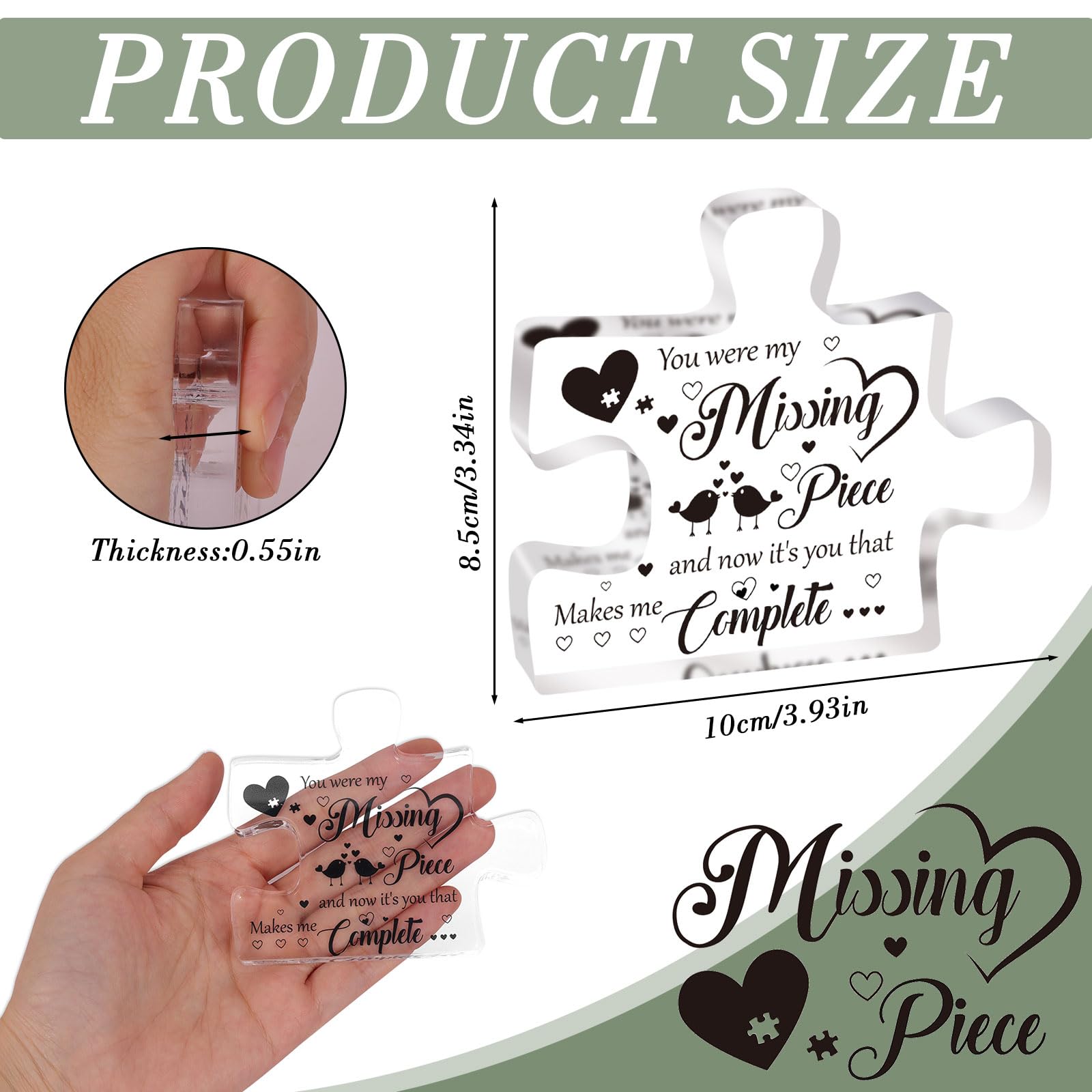 Acryl-Puzzle Herzform - Romantisches Valentinstagsgeschenk Für Paare