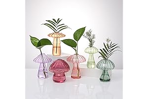 Mushroom Glass Vases for Indoor Plants: Cultivate a Serene Oasis within Your Home