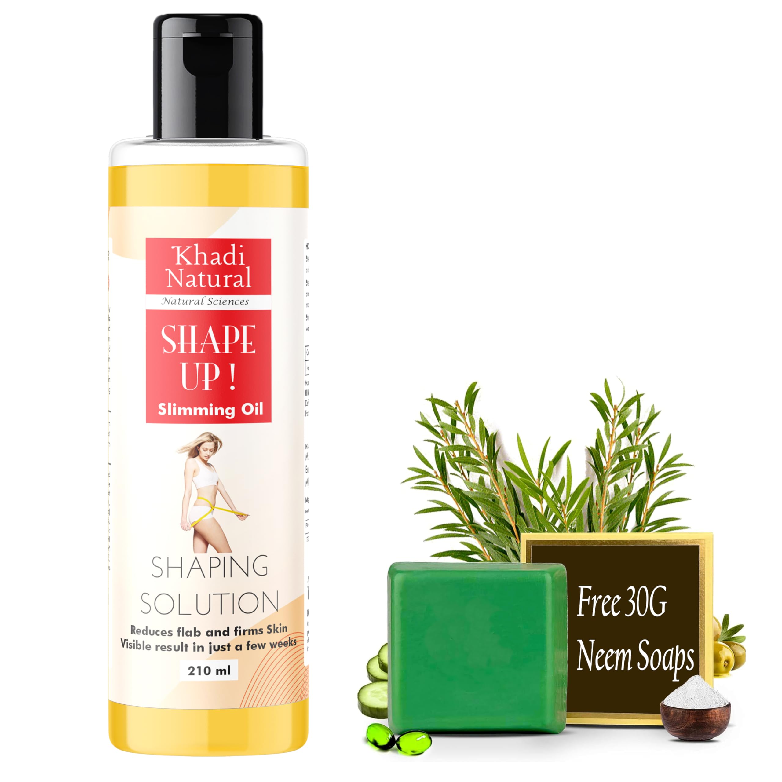 Khadi Natural Shape Up Slimming Oil - 210ml | Fights Cellulite, and Reduces Flab | Firms Skin and Increases Skin Elasticity | With Cypress Oil, Juniper Berry Fruit Oil (Slimming Oil) (B0D83GQNGJ) Amazon Price History, Amazon Price Tracker