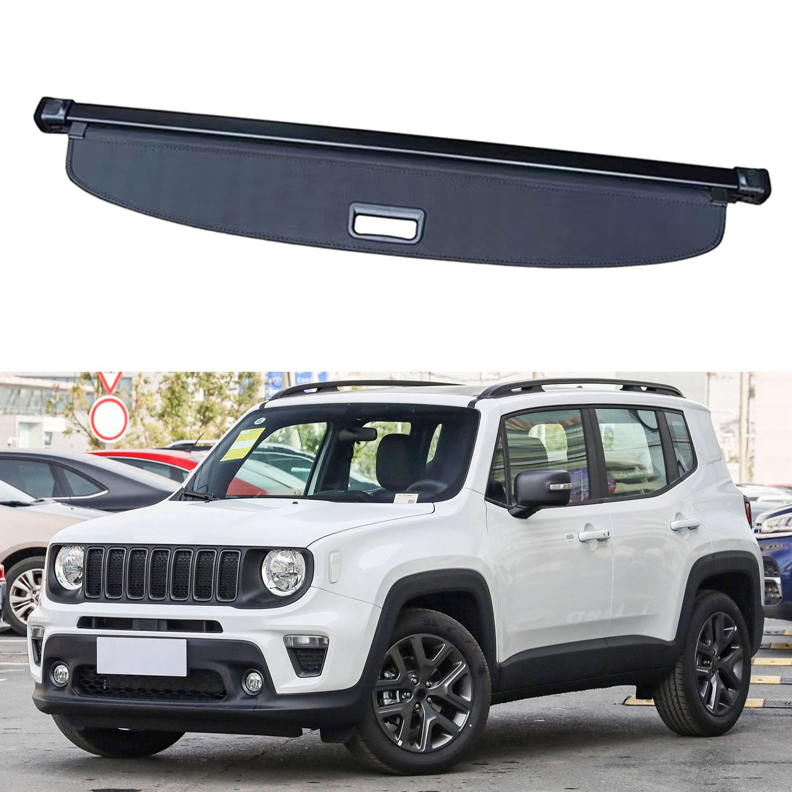 YYFYYDS Retractable Rear Trunk Parcel Shelf,Compatible with Jeep Renegade 2015-2023,Car storage