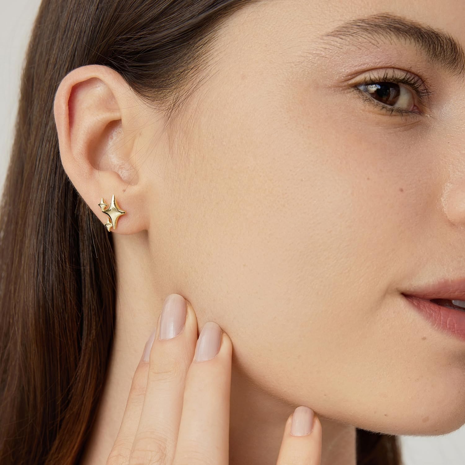 Dainty Stud Earrings for Women Sterling Silver Posts Star Colver Bow Earrings 14K Gold Plated Dainty Stud Earring funky Jewerly - Image 4