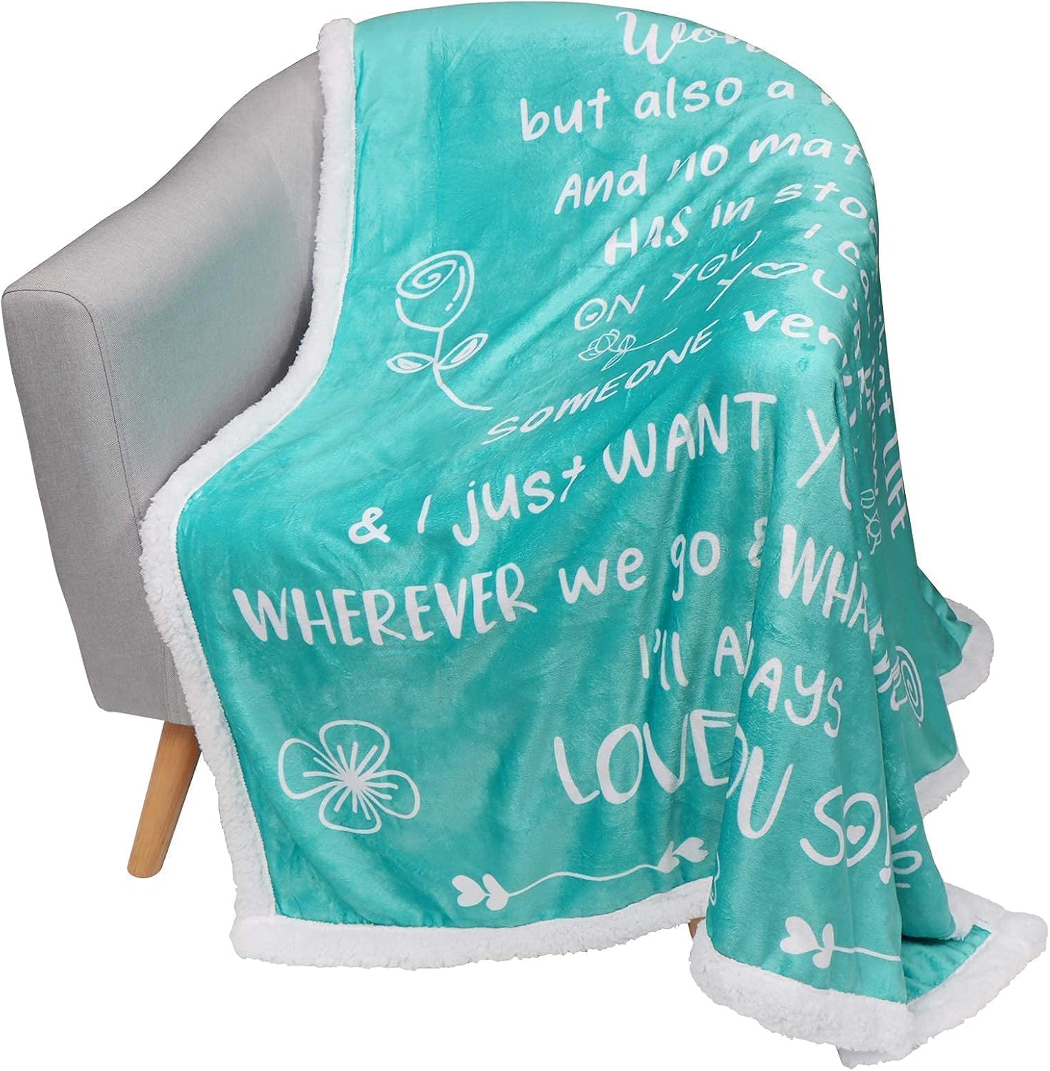 BLANKIEBLISS Teal Sister Throw Blanket Super Soft