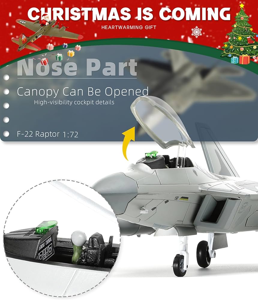 Amazon.com: NUOTIE F22 Raptor 1/72 Diecast Metal Aircraft Model Amazon.com: NUOTIE F22 Raptor 1/72 Diecast Metal Aircraft Model