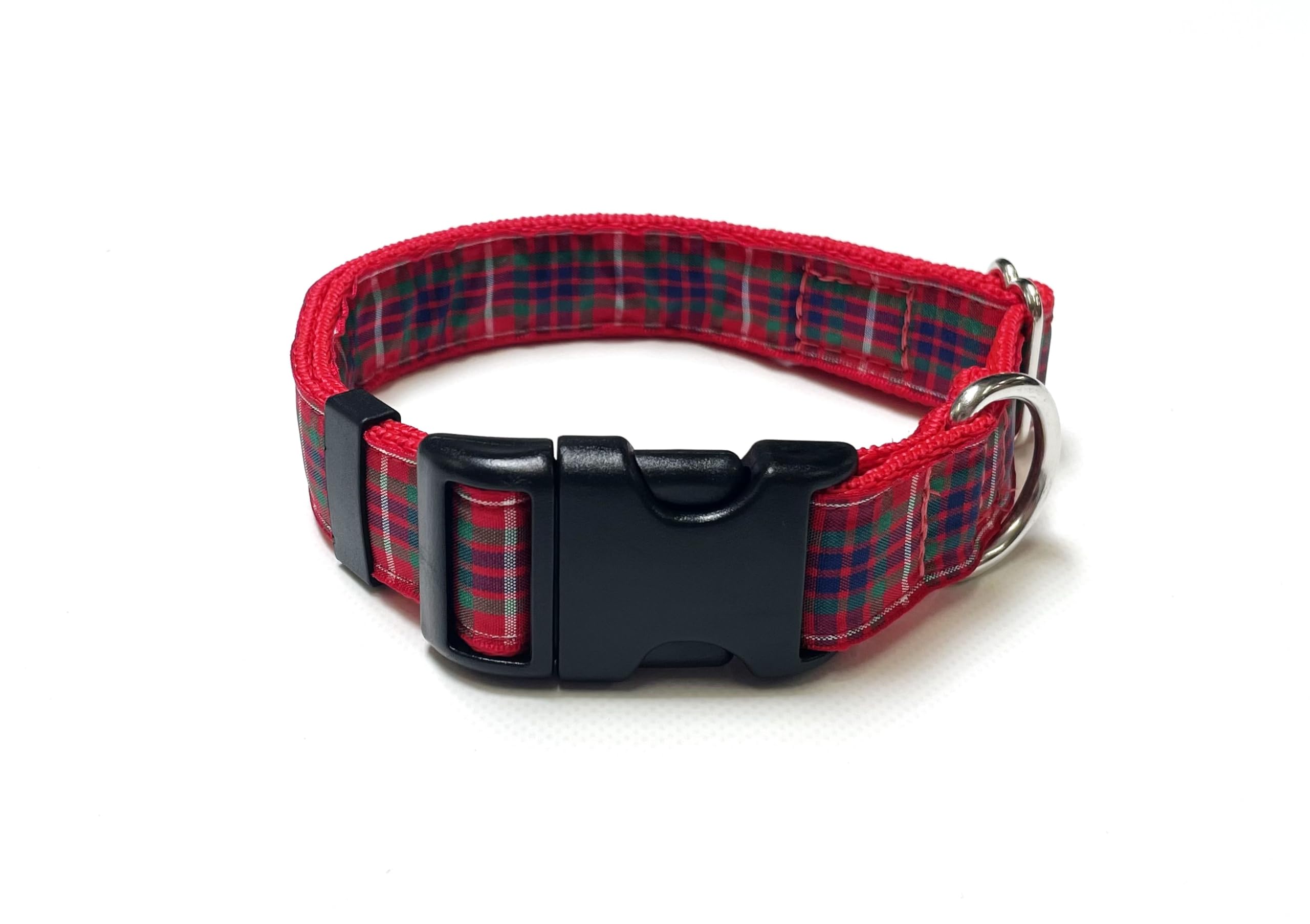 Tartan Dog Collar 25mm Wide Adjustable Comfortable Collar Small Medium Large All Dog Breeds (Small (10" - 16"), 3. Fraser)
