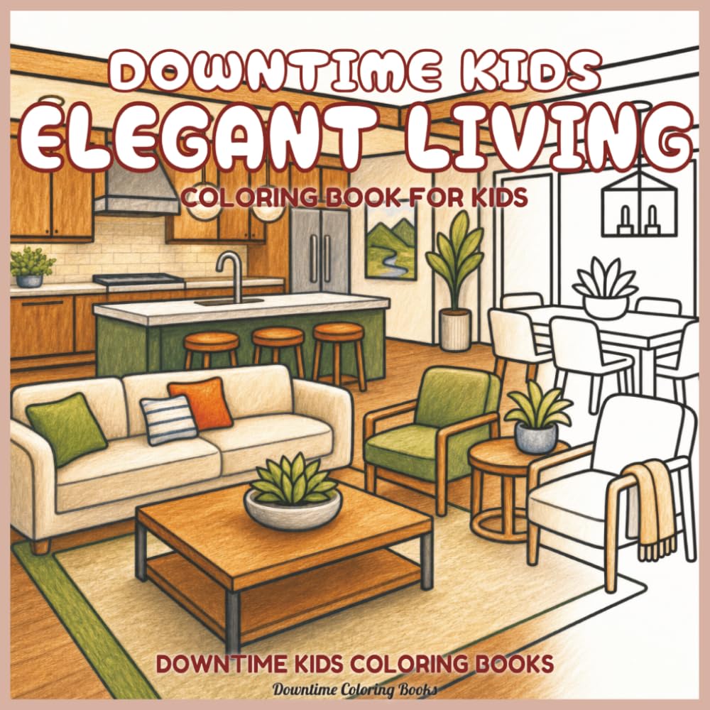 Downtime Kids Elegant Living: Coloring Book for Kids (Downtime Kids Coloring Books)