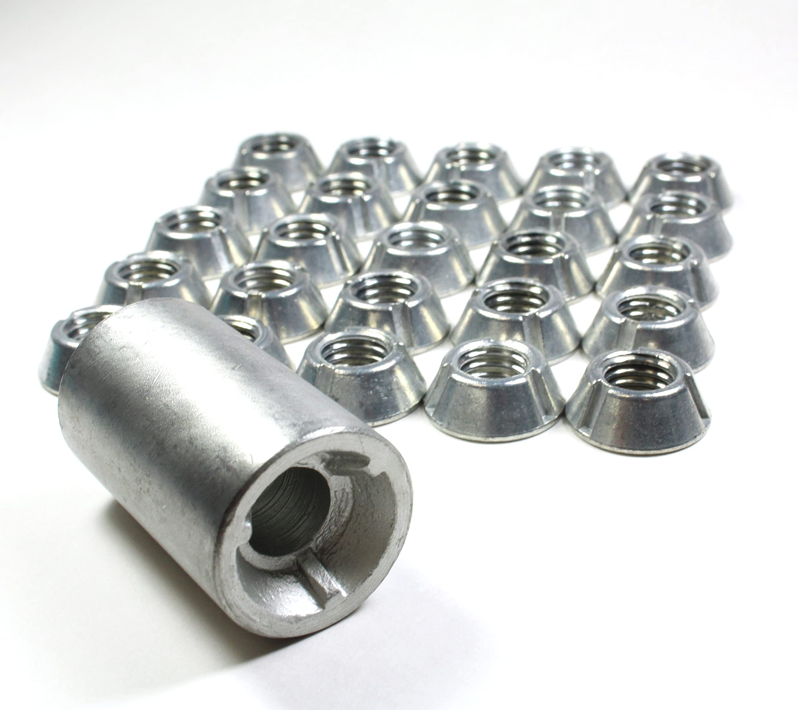 25pcs 1/2-13 Tri-Groove Tamper Proof Security Nuts with One Installation Tool Included