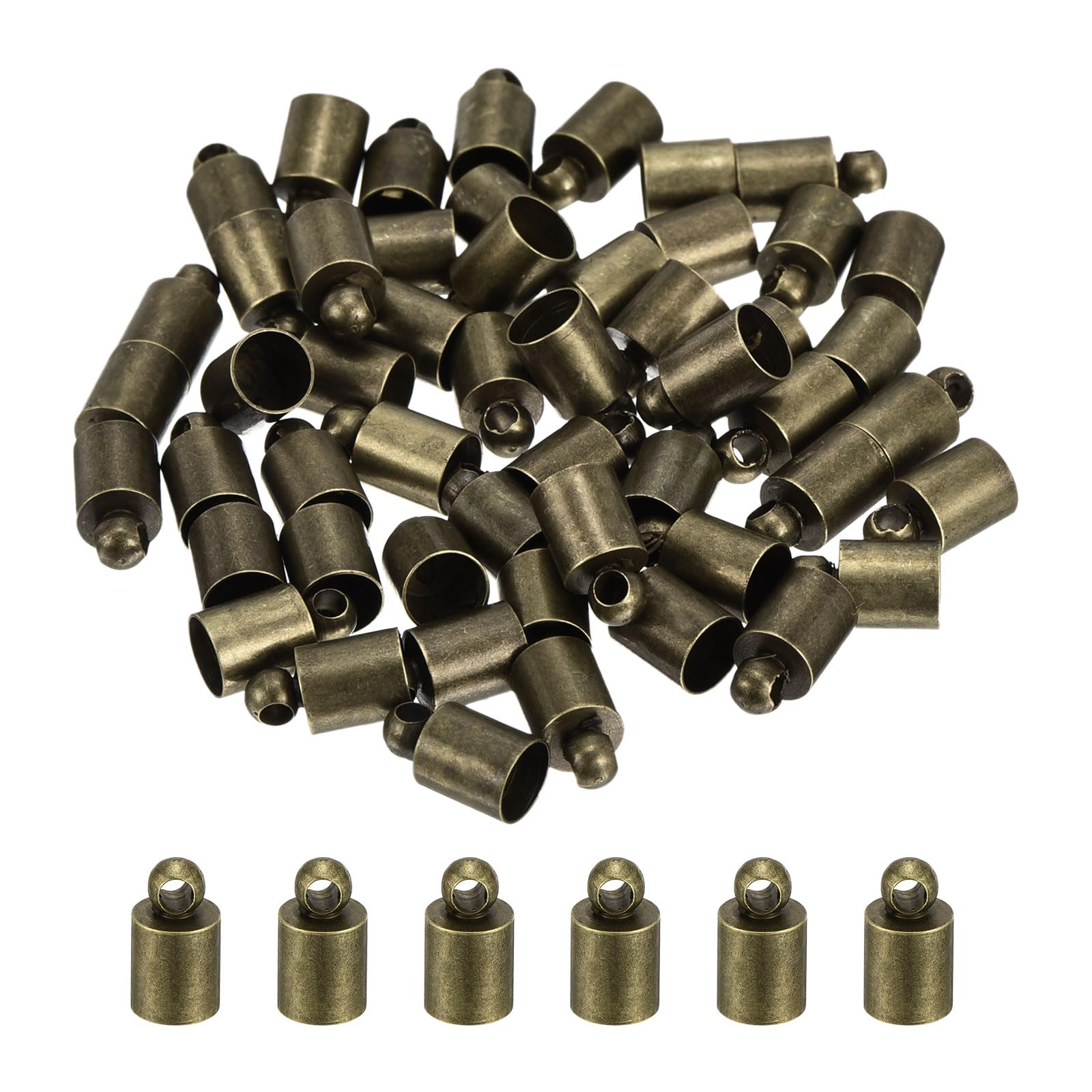 Embout de cordon en cuir 4.5mm bronze uxcell pour la fabrication de bijoux