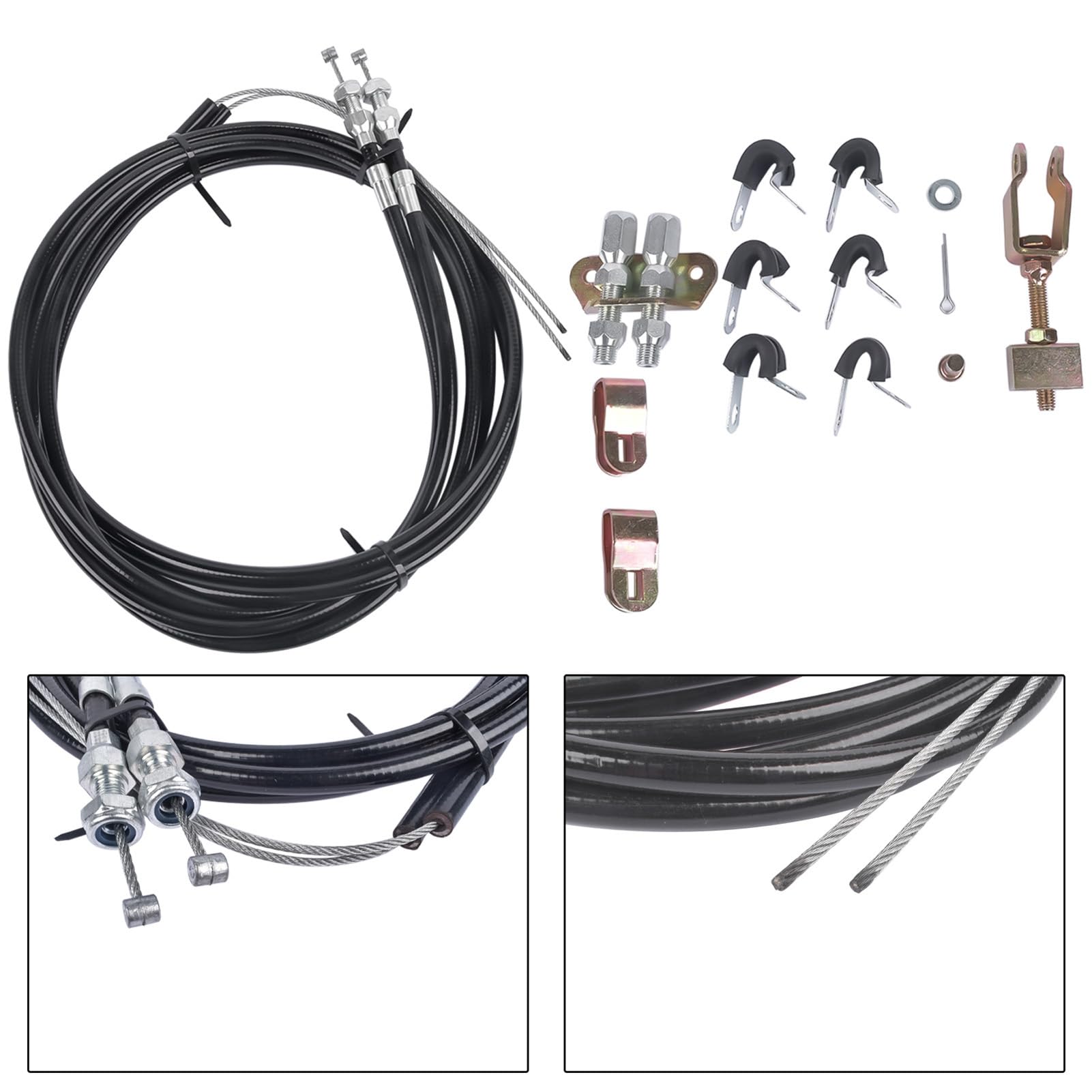 LiebeWH Zestaw Linek Hamulca Postojowego, Lina Stalowa, PVC, Stal Nierdzewna, miedź, Linka Hamulca Awaryjnego 3309371, 14-calowe Szczypce, 14-częściowe Narzędzie do Bębna Wewnętrznego do Naprawy