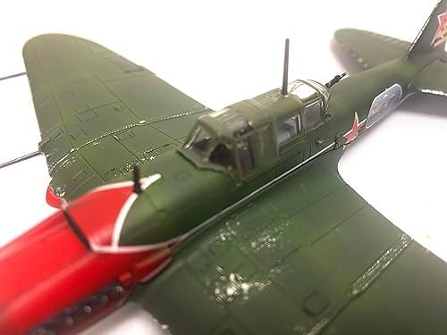 Miniatura 5 de Ilyushin Il-2 172 Modelo de avión fundido a troquel (verde)