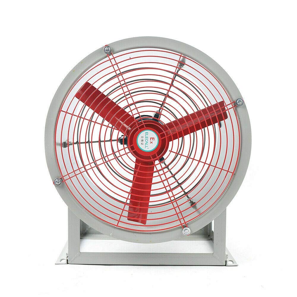 Explosion Proof Fan 110V Flameproof Exhaust Axial Flow Fan Large Air Volume Utility Blower 1450RPM 370W for Supermarkets Extraction Ventilation USA Stock