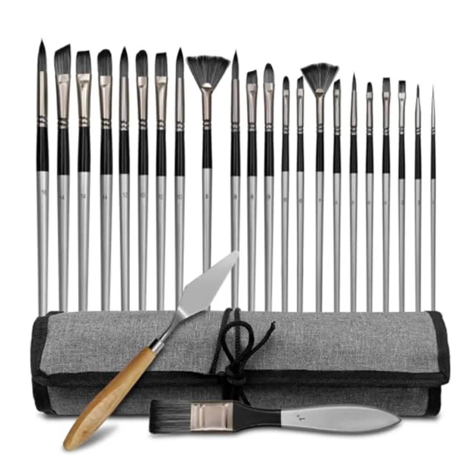 Pinselset Pinsel Pinsel Set mit 24 Stück for Malen von Ölfarben, Aquarellfarben
