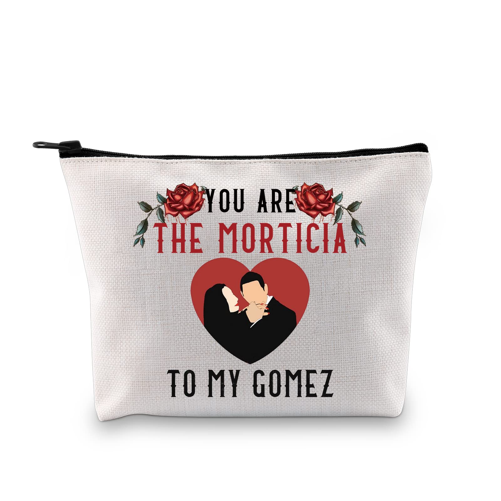 PLITI Morticia Cosmetic Bag Gomez Morticia Couple Gift You are The Morticia to My Gomez Horror Tv Show Fans Gift Theatre Gift (You are Morticia BU)
