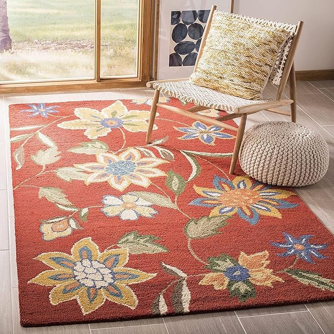 Handmade Tufted Wool Carpet – Premium Thick Embossed Geometric Design Rug for Living Room, Bedroom & Hall (Multi 30, 7 x 7 Feet Square)-image-47
