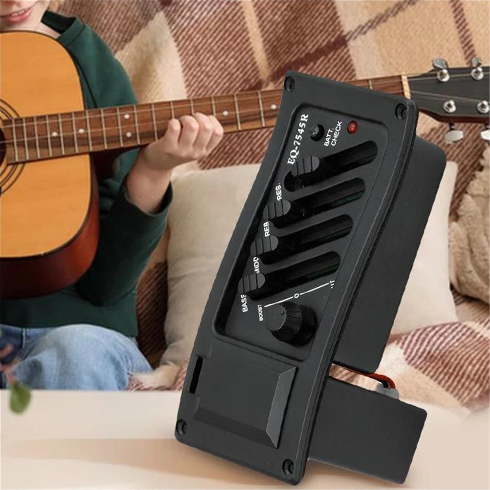 Przetworniki Do Gitary Akustycznej 4-pasmowy Przetwornik Gitarowy Przedwzmacniacz Przetwornik Gitarowy Akustyczny Przedwzmacniacz EQ Tuner Wzmacniacz Korektor Tuner Do Gitar Akustycznych