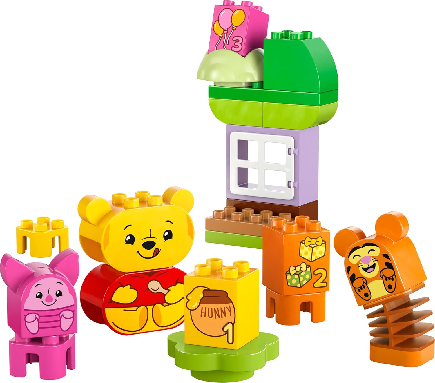 LEGO 10457 Duplo Winnie the Pooh Birthday Party Toy, Toy, Birthday Present, Blocks, Educational, Boys, Girls, Children, 1 and a Half Years, 2 Years, 3 Years, Toddler, Disney Goods, Pretend Play