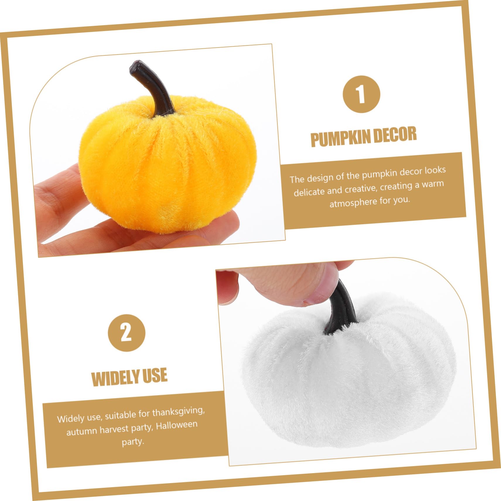 Ciieeo 40 STK Flanell-Kürbis Herbst-Imitat-Kürbis dekorativer Baumschmuck im Herbst Halloween Dekoration Halloween-Dekoration deko Festival- simulierter Schaum