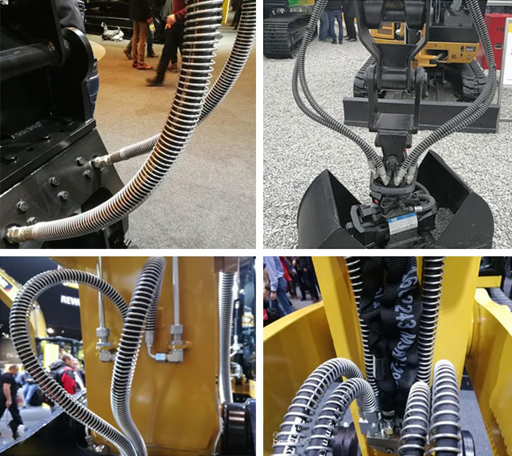 Electriduct Protezione per tubo flessibile in acciaio da 0,95 cm, protezione a spirale in metallo, 10 mm