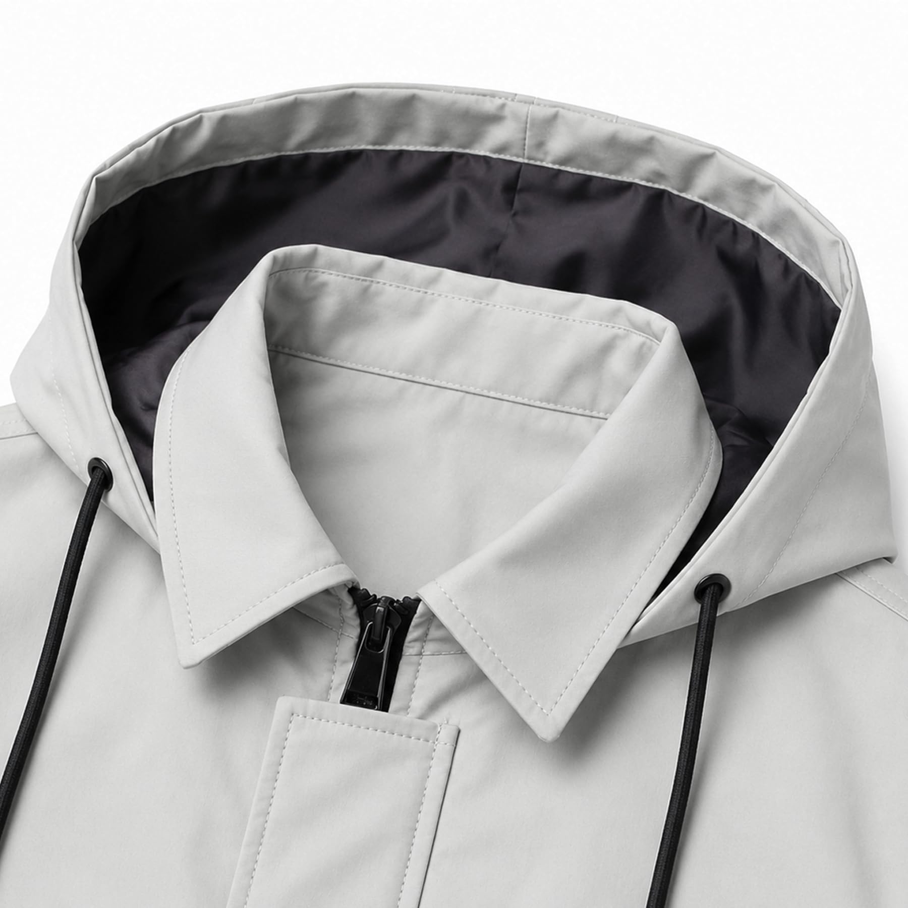 Allthemen Uomo Trench con Bottoni Risvolto Elegante Parka Coat Business Casual Giacca Primaverile
